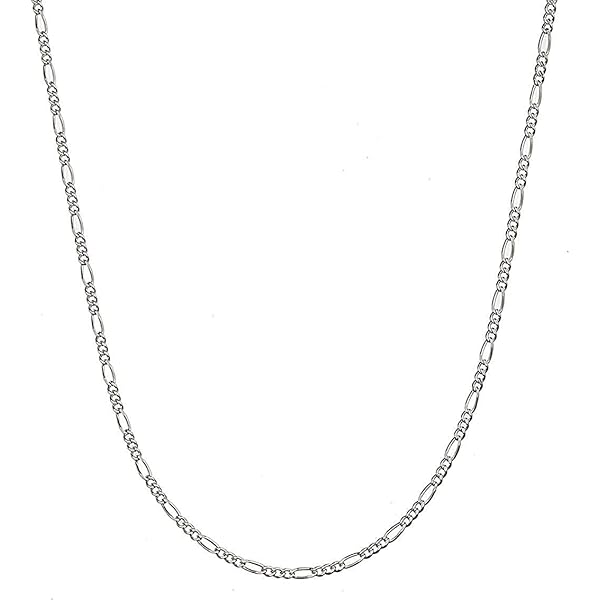 ＜MOLA SILVER＞FIGARON SILVER NECKLACE Savlano 925 Sterling Silver 1.5mm Italian Solid Figaro Link Chain